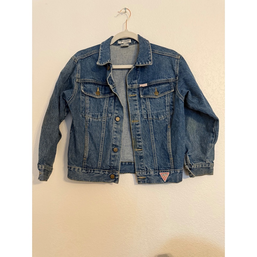 1980's Vintage Guess Georges Marciano Denim Jacket‎ Kids Size 14 Classic